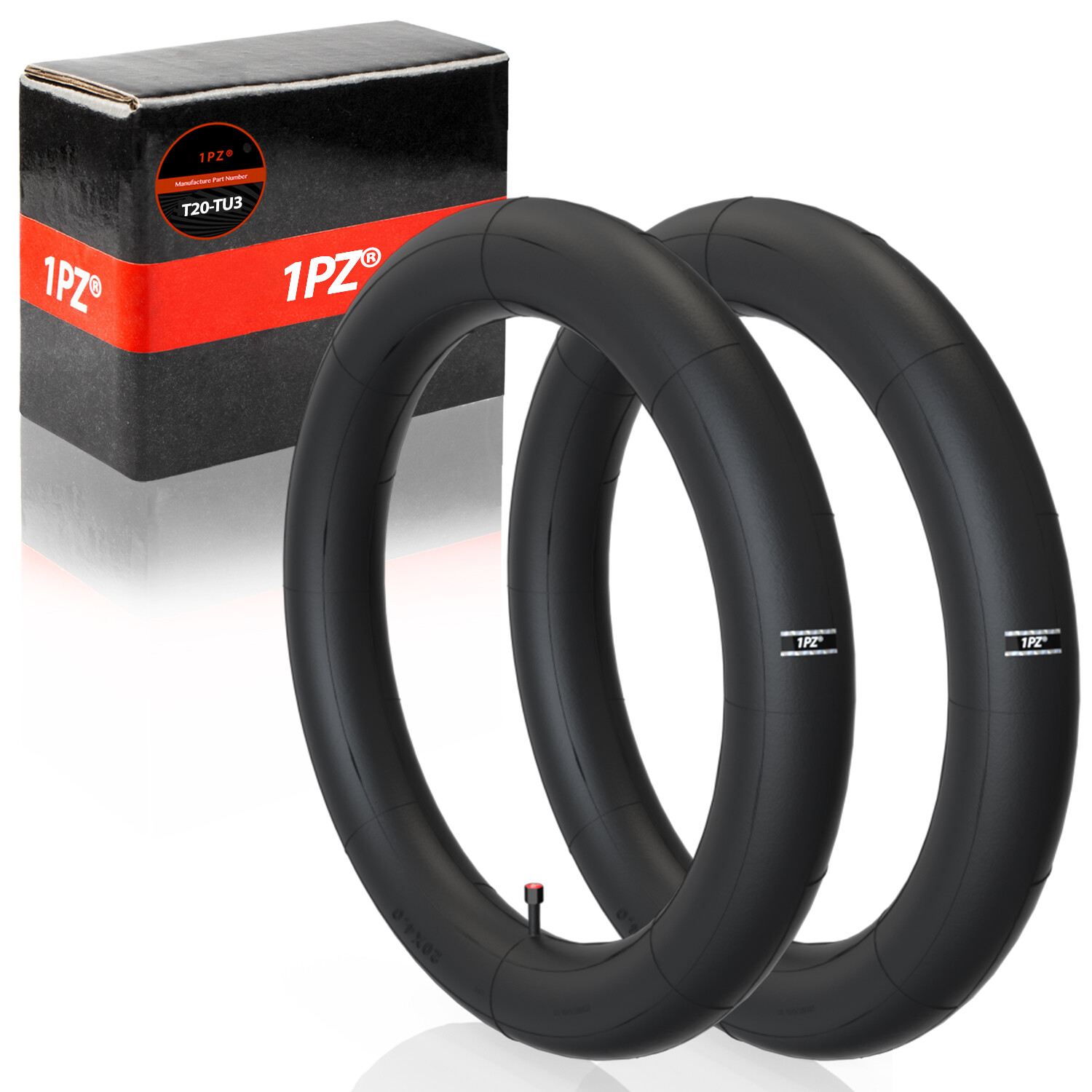 2 Pack 20x4.0 inch Inner Tube SV32mm Schrader Valve For Electric Bike Fat Bike
