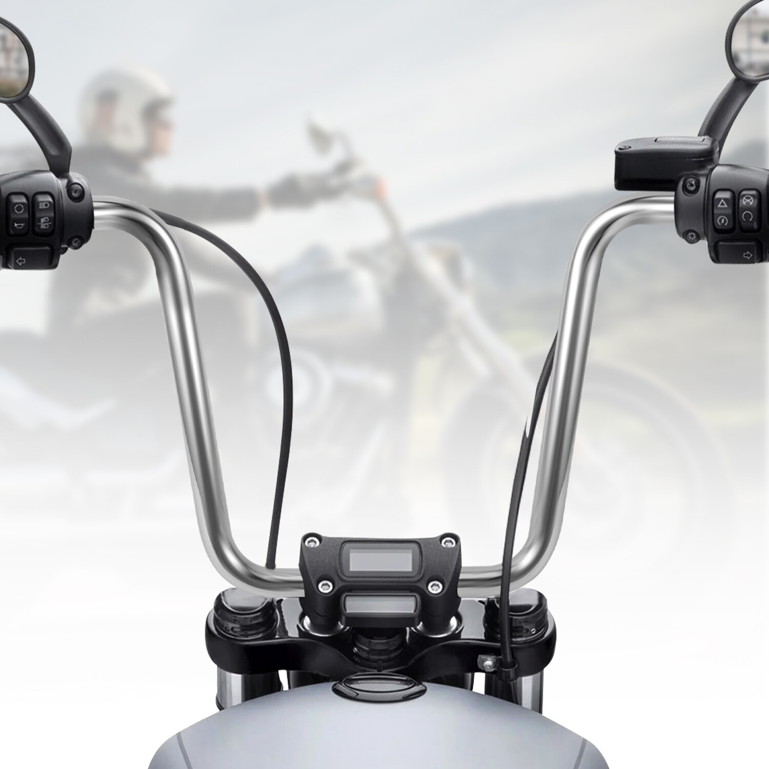 16" Rise Ape Hanger Handlebars For Harley Tour Softail Dyna Sportster Road King