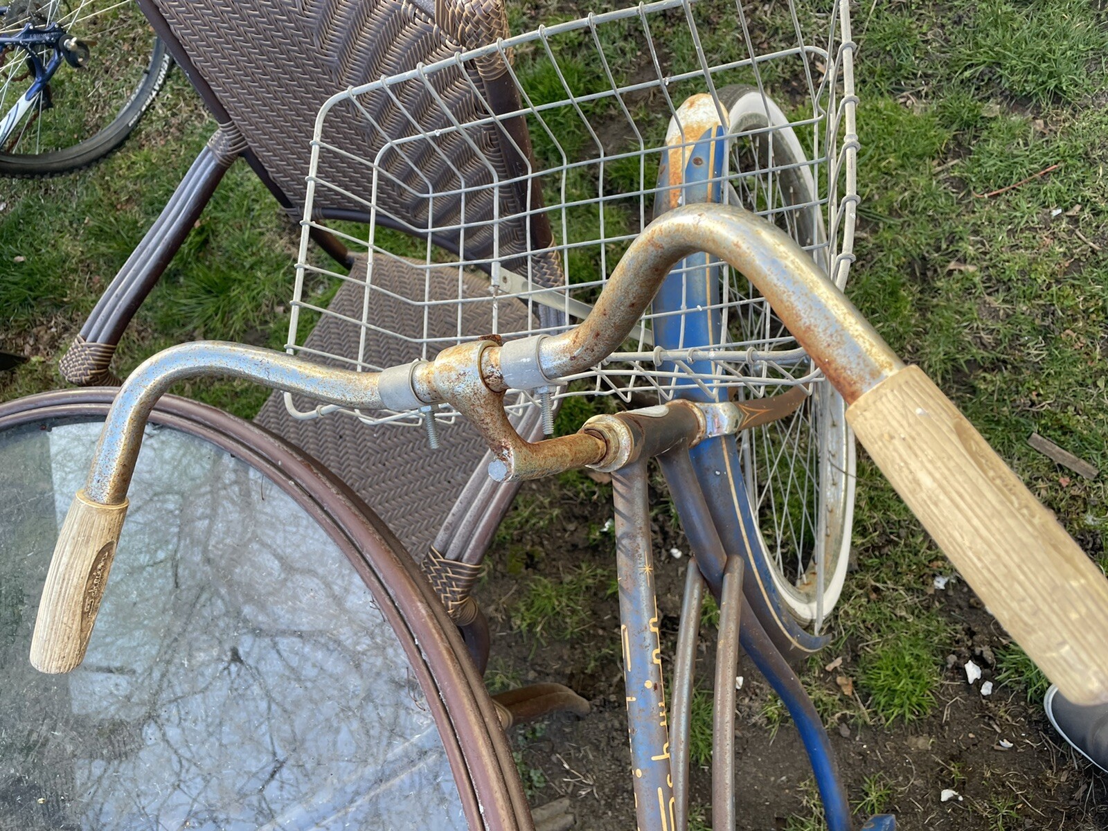 SCHWINN TIGER MENS CRUISER BICYCLE VINTAGE Blue Rare Local Pick Up