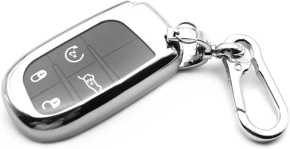 Keyring Protective Case Cover Accessory, Silver Edition