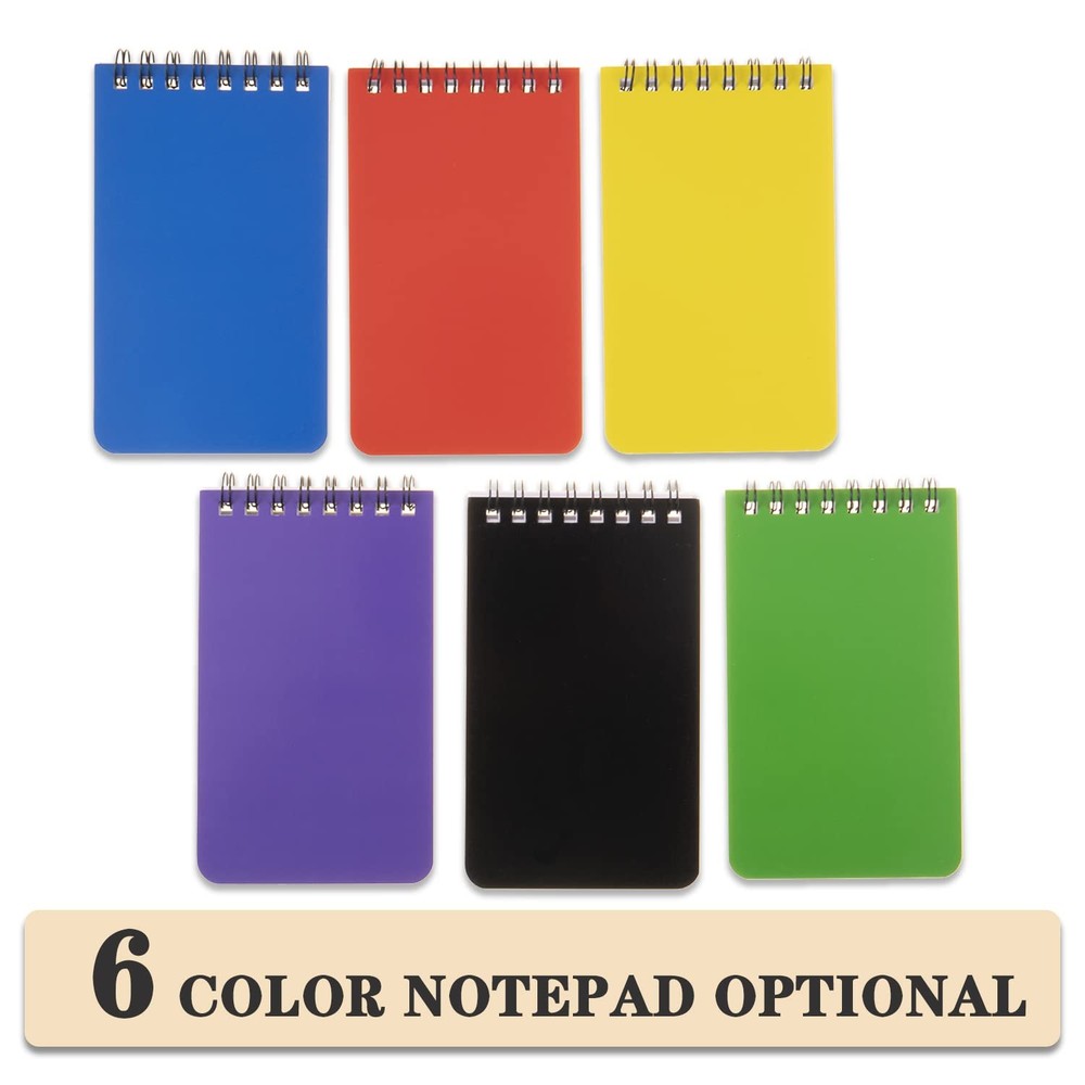 QiCheng 6pack Pocket Notebook Small Notepad Pocket Notepad Small Spiral Noteb...