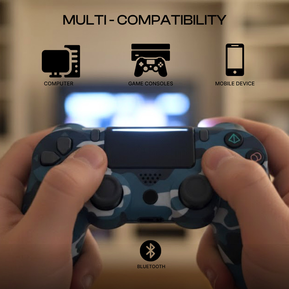 Universal Wireless Game Controller – Blue Camo Edition – Bluetooth Gamepad