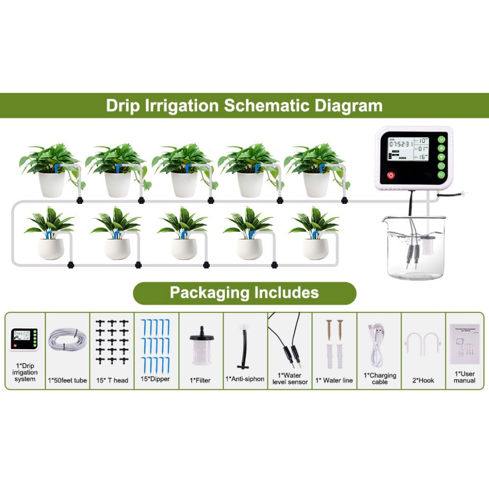 NEW HOT 15m irrigation system plant irrigation automatic system with timer kit