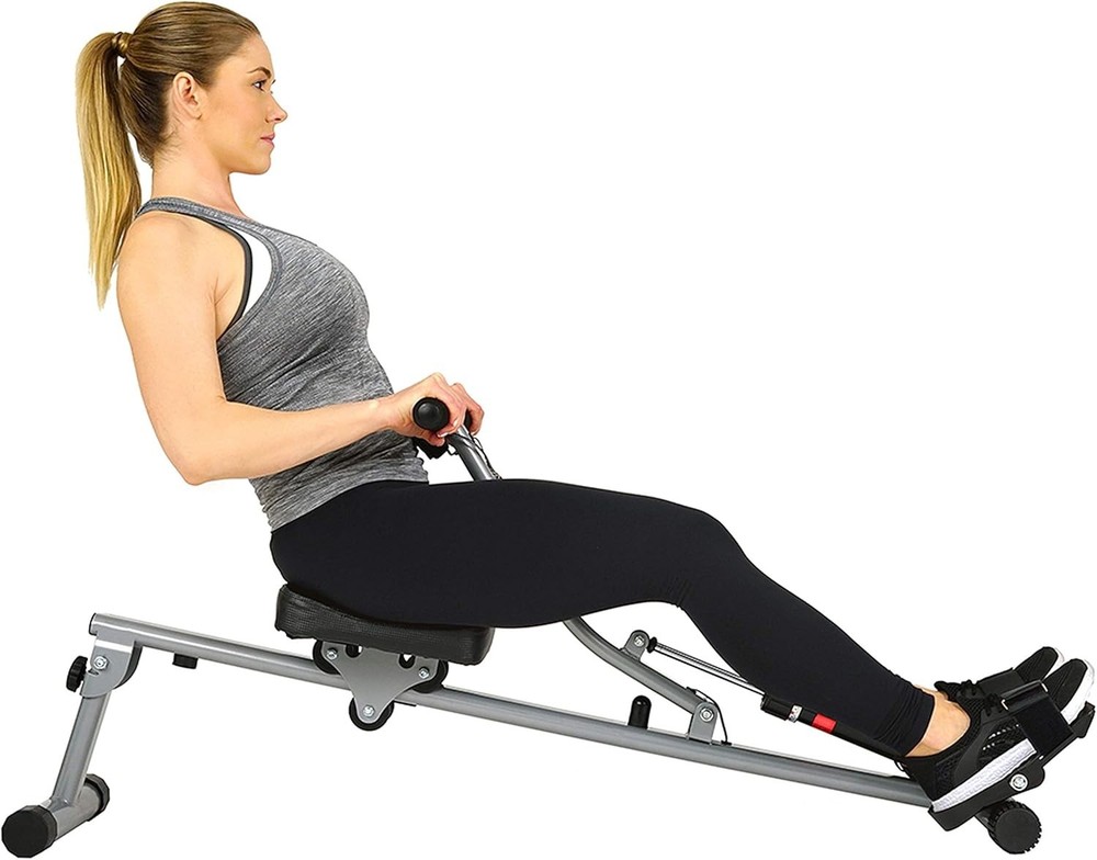 Compact Adjustable Rowing Machine with 12 Resistance Levels for Home Workouts