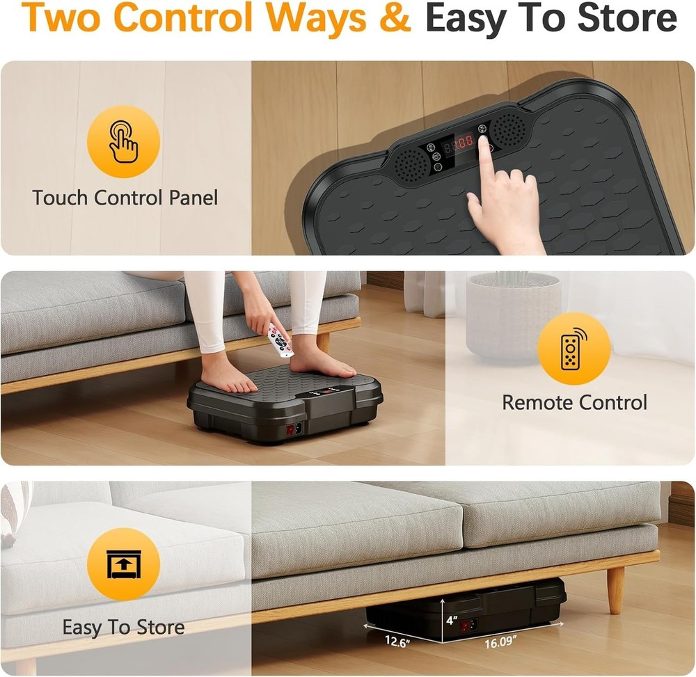 Vibration Plate Exercise Machine,Vibrating Platform for Lymphatic Drainage wi...