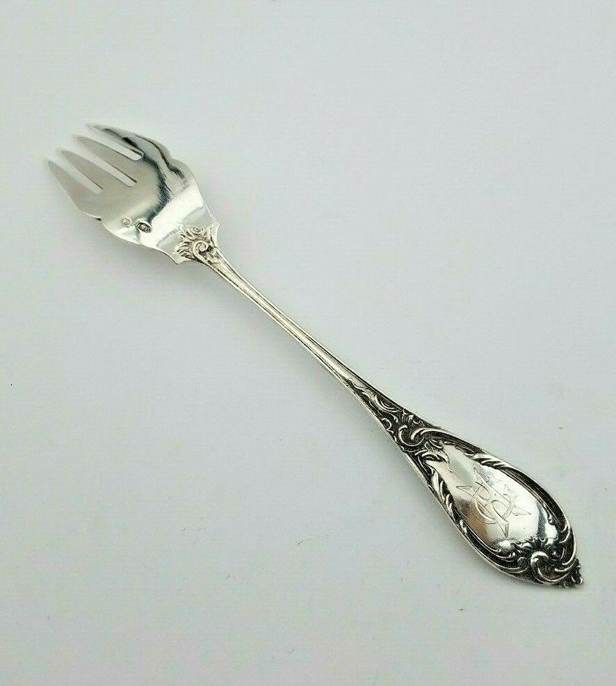Russian 84 Silver Fish Fork with Fancy Design #7018