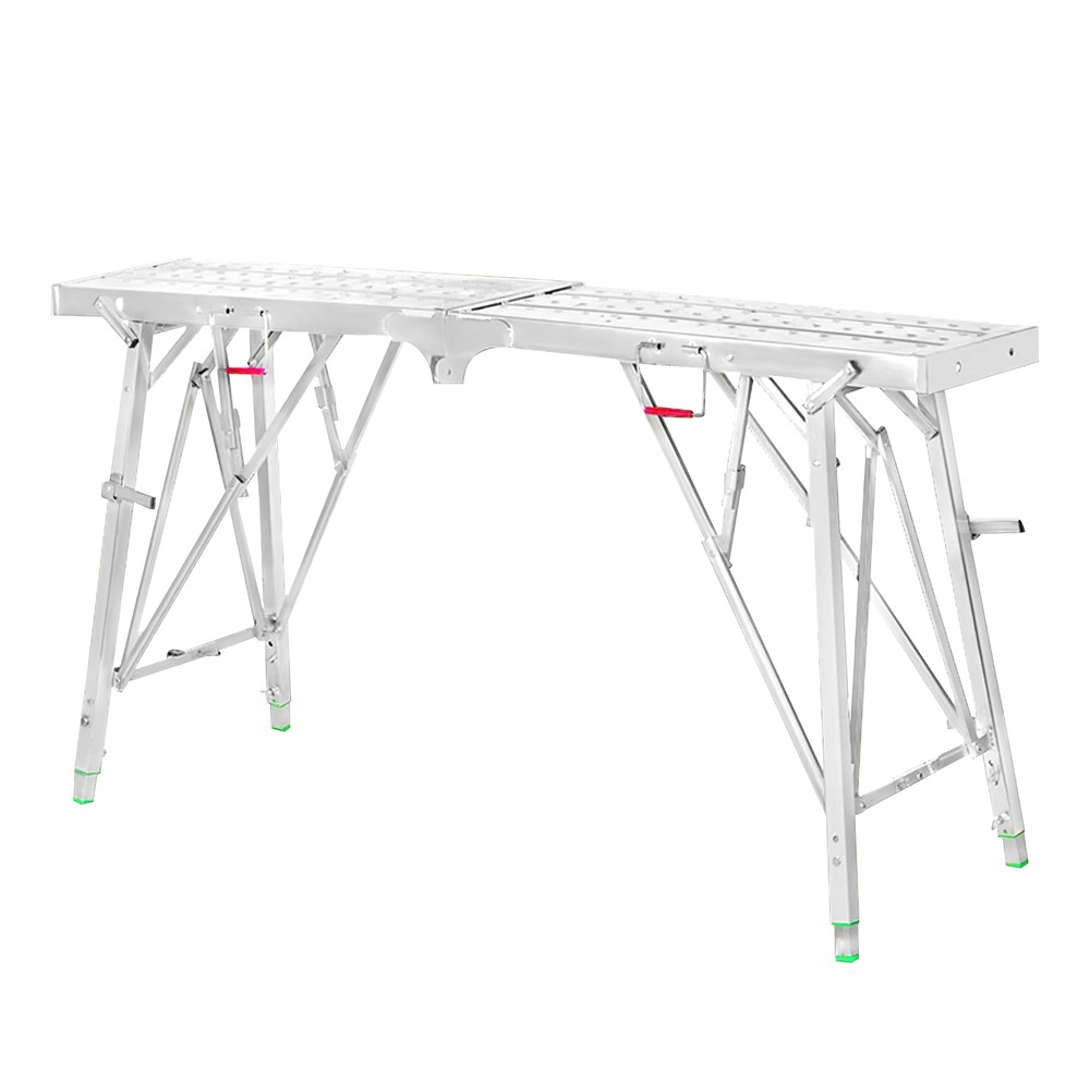 Aluminum Step Stool Non-slip Folding Work Platform 330lbs Drywall Ladder
