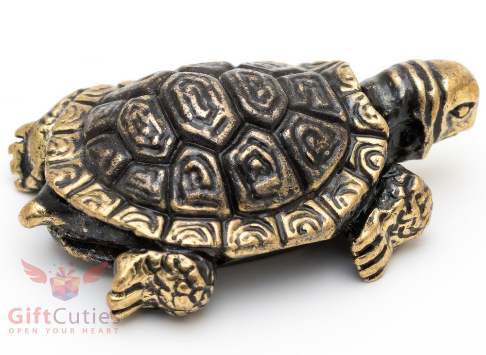 Solid Brass Figurine Water Sea Tortoise Turtle talisman IronWork