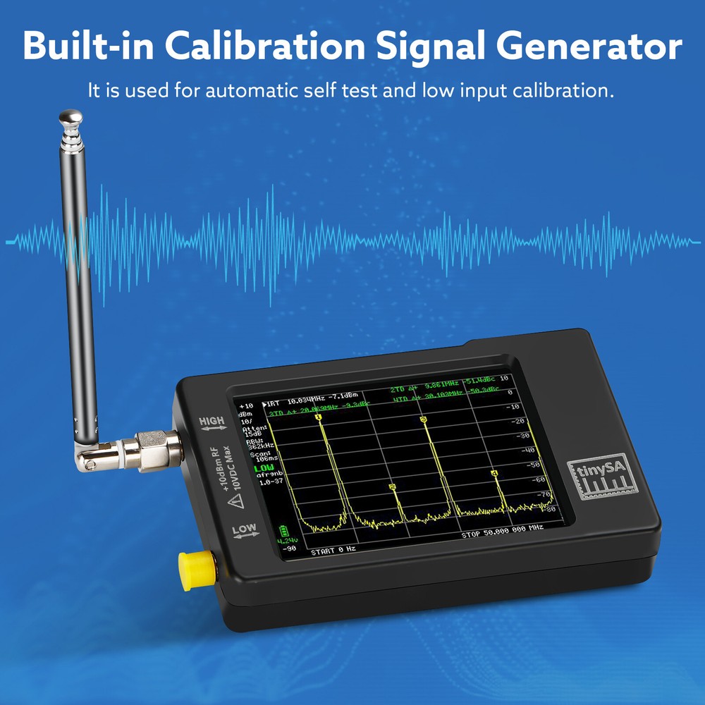 TinySA Spectrum Analyzer V0.3.1 Handheld Tiny Frequency Analyzer 100kHz -960MHz