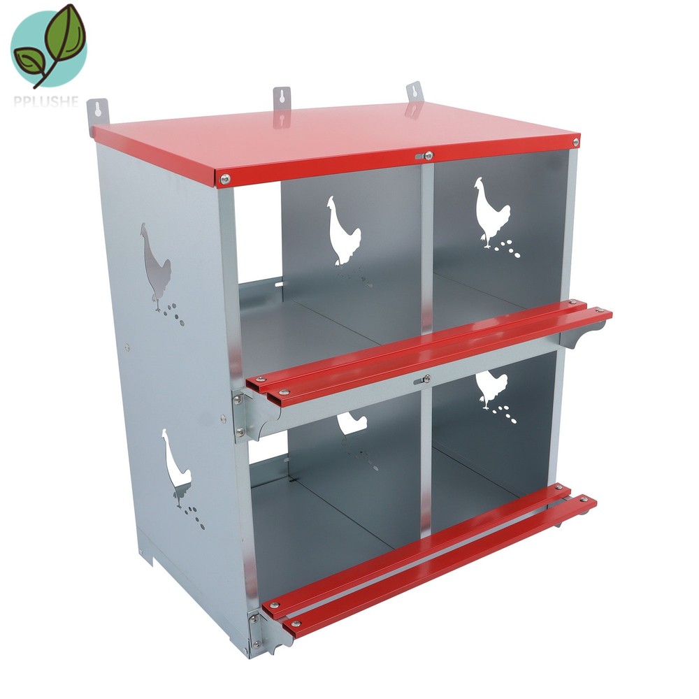 Wall Mount Better Environment 4 Compartment Chicken Nesting Box Poultry Nest Box