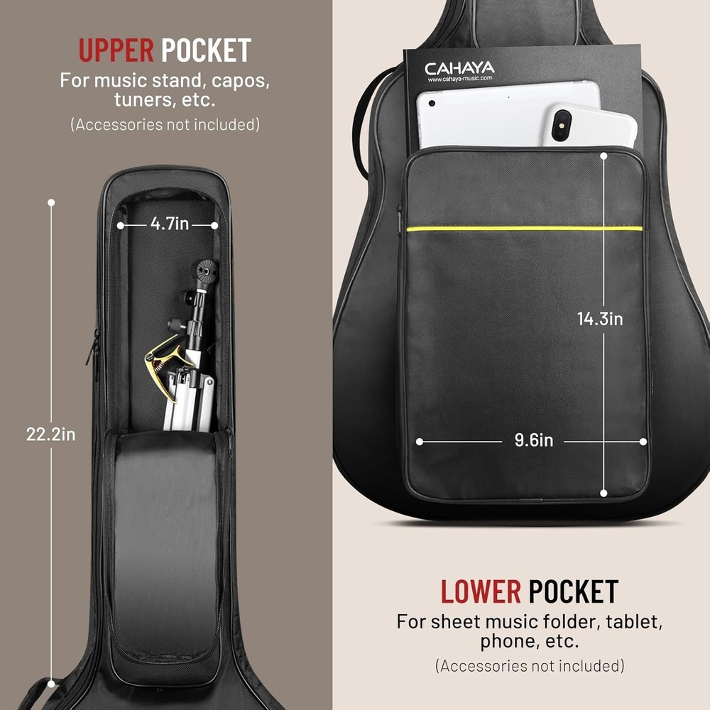 Rugged and Stylish Guitar Backpack - Protective Case for 39/40/41 In Models