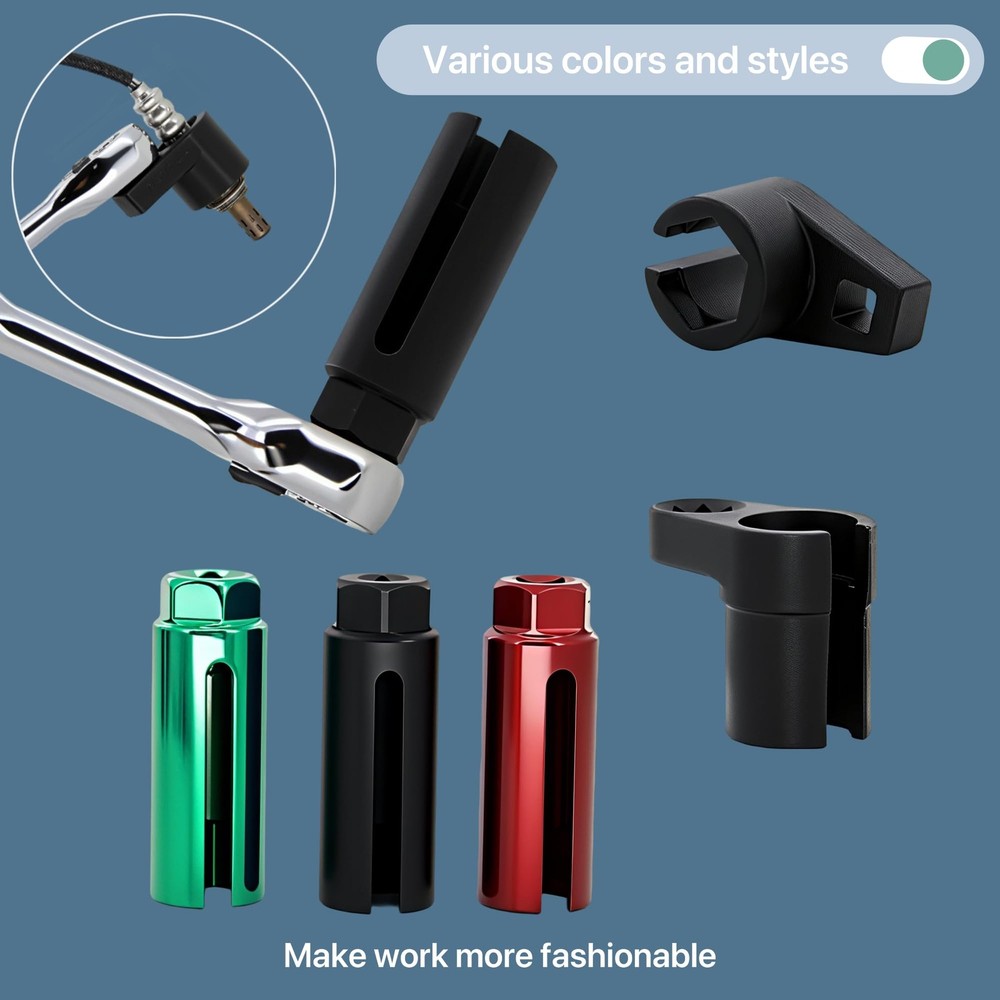 AP1822F 3/8 Drive 7/8 Inch Oxygen Sensor Socket Offset Chrome Steel Tool