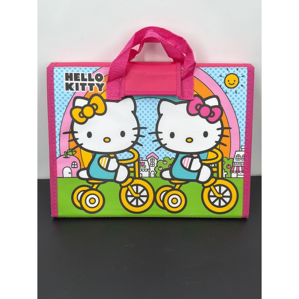 Hello Kitty Activity Set Portable Tri-fold Carrying Case Stickers Coloring Book