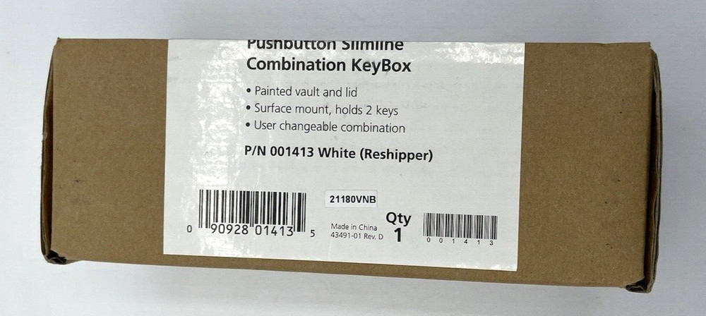 Kidde Key Safe Lock Box White Pushbutton Combination New #001413
