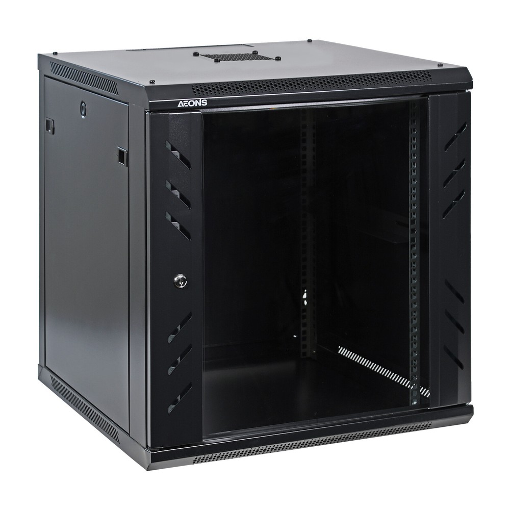Aeons 12U Professional WallMount 19-inch Network Server Rack Cabinet Low-Profile