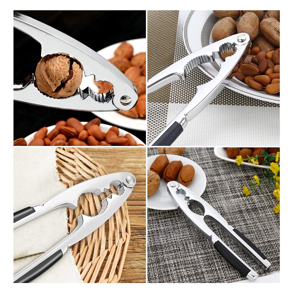 LEFJUBAW Nut Crackers Nutcracker for Walnuts, Tool Nuts, 17cm, Black