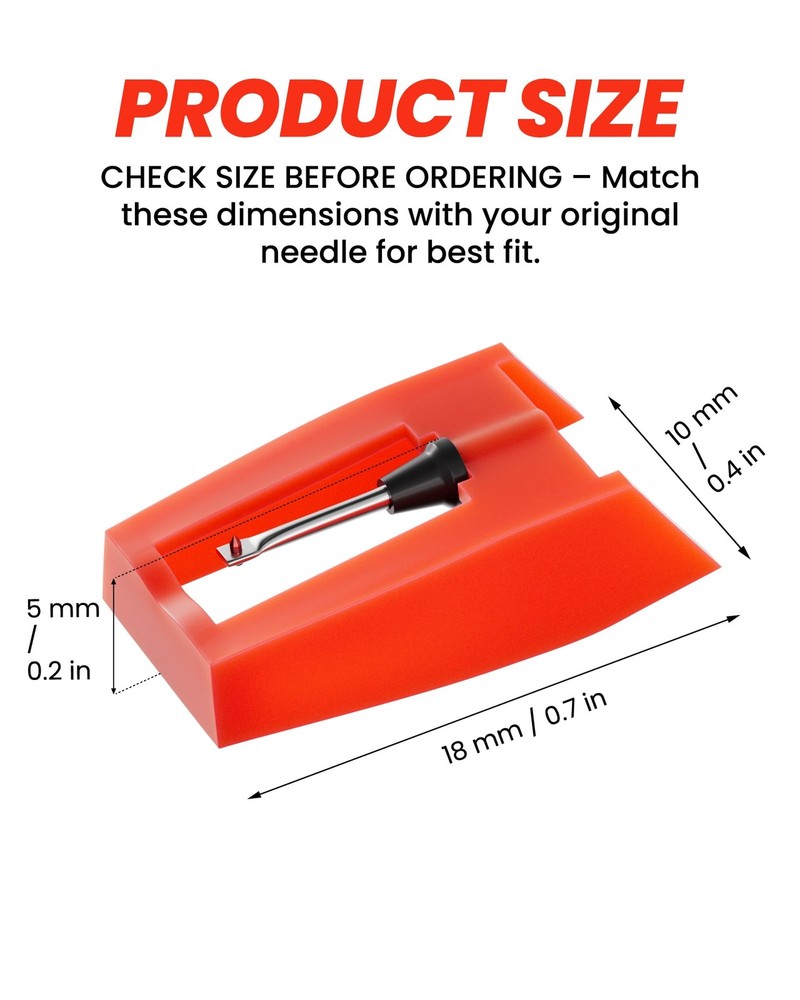 4 Pack Record Player Needle Replacement, Vinyl Needle, Easy to...