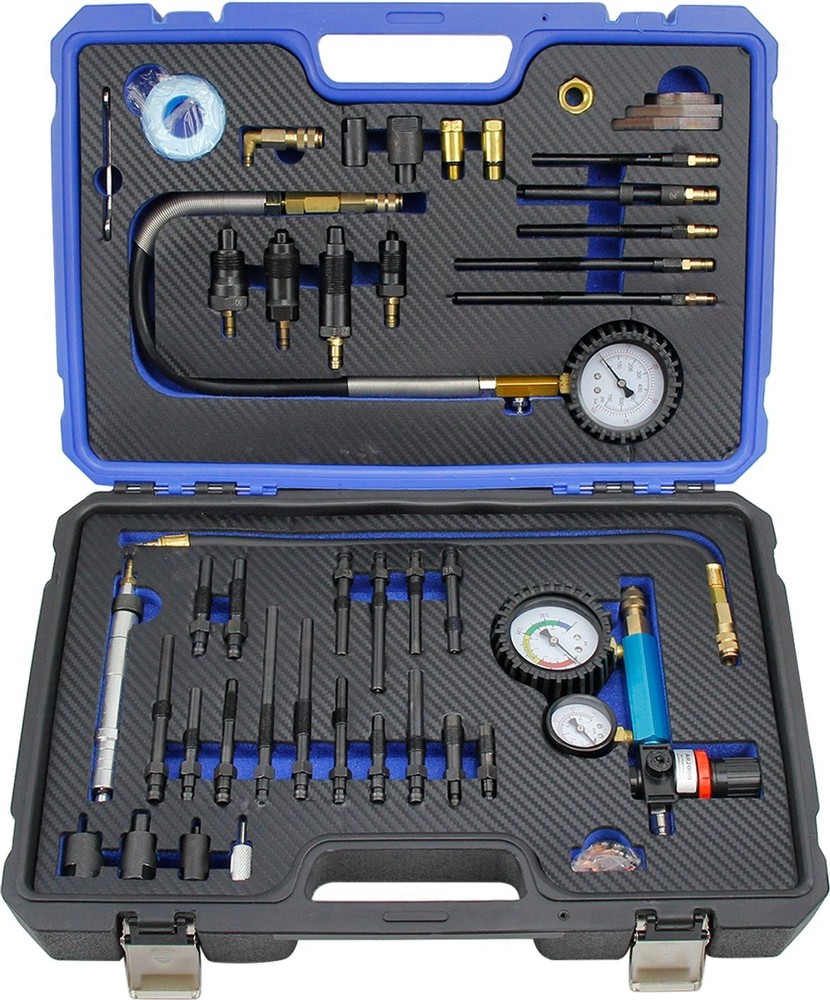 46PCS Compression and Leakage Test Kit Petrol & Diesel Compression Tester Kit