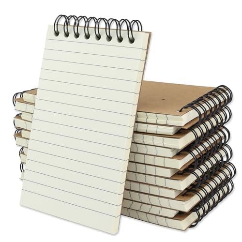 12 Pack Pocket Notebooks, 3x5 Small Notepads, Mini Spiral Notebooks, 60