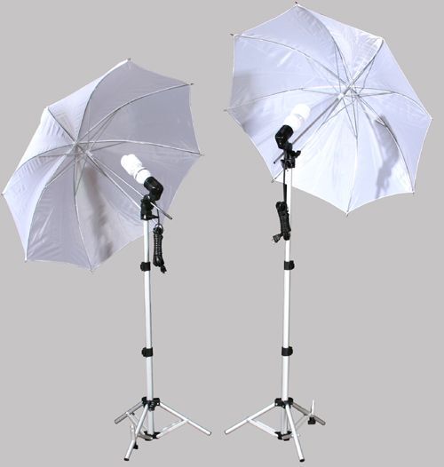 2 Bulbs 2 holders 2 umbrellas Background Stand Kit K802