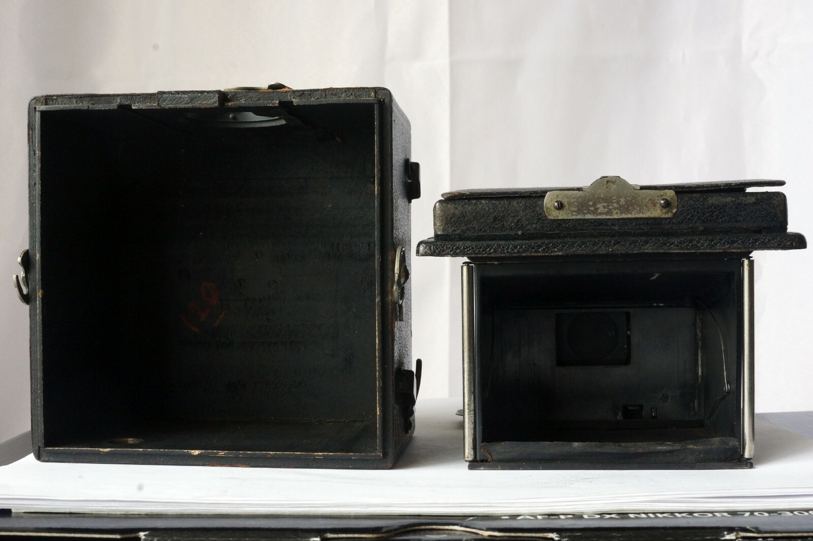 1920s Houghton Ensign 120 Roll Film Reflex Box Folding 6x9 Camera Work Well Rare