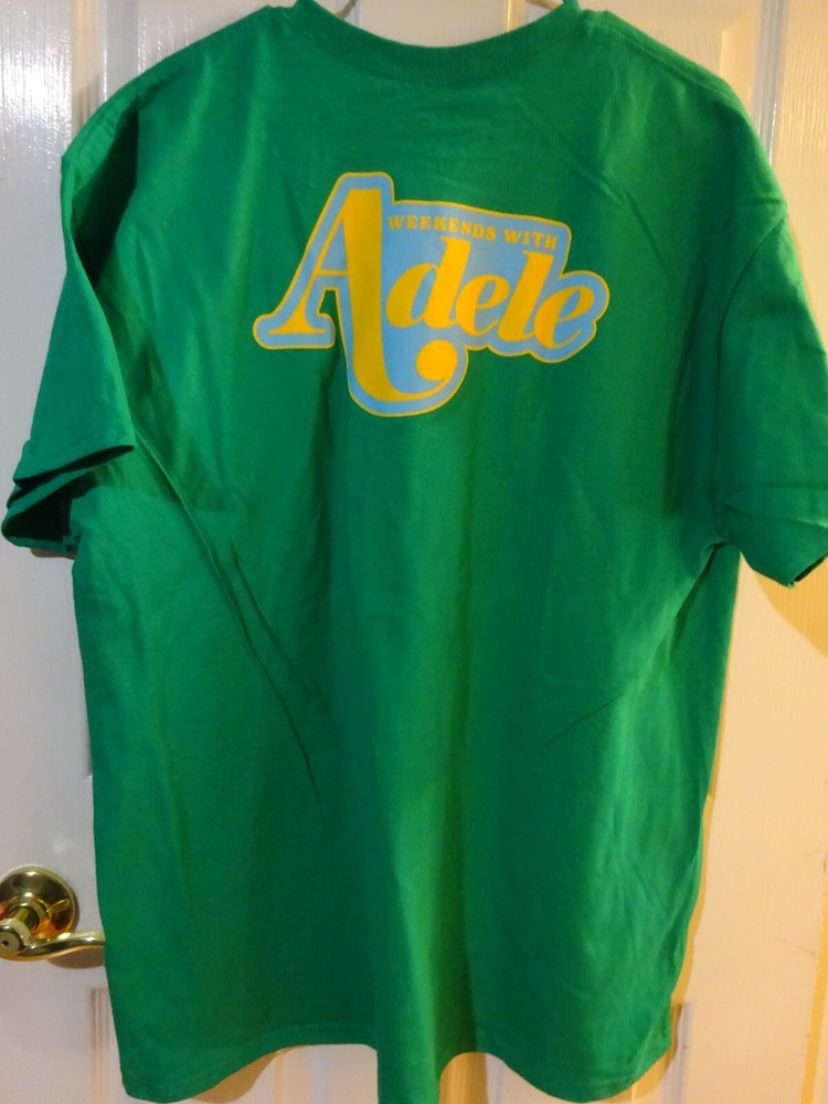 Official Weekends with Adele Las Vegas Green T-Shirt Size XL & Confetti 2024