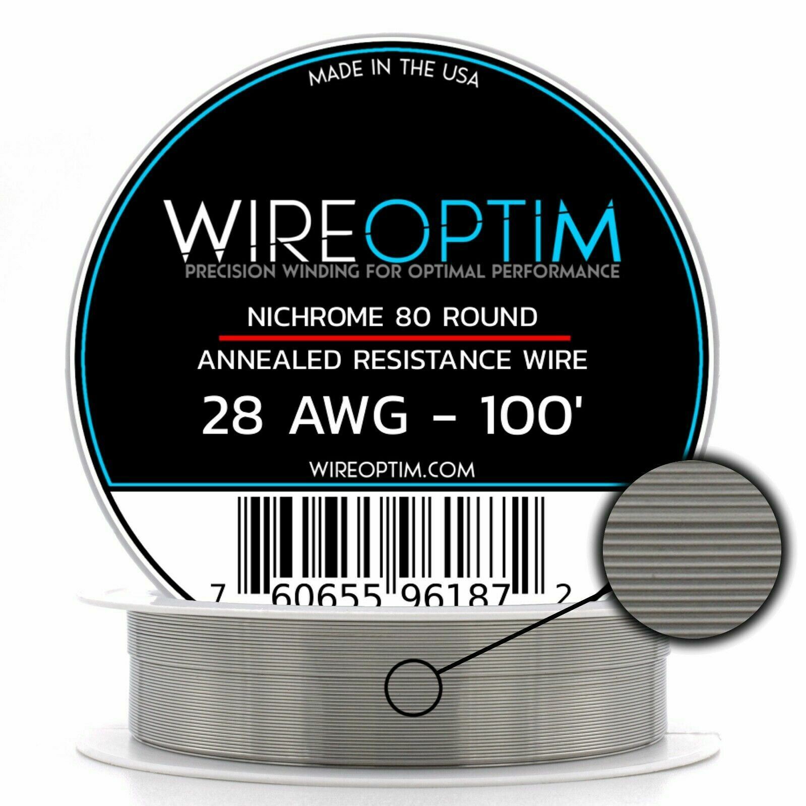 Nichrome 80 AWG 16 18 20 22 24 26 28 30 32 Gauge 25' 50' 100' 250' 500' 1000'