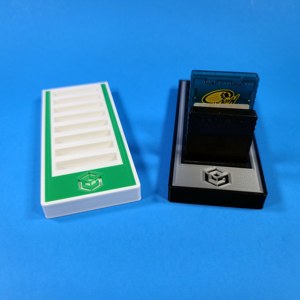 Custom GameCube Memory Card Holder Organizer Storage Tray 3D Printed Many Colors