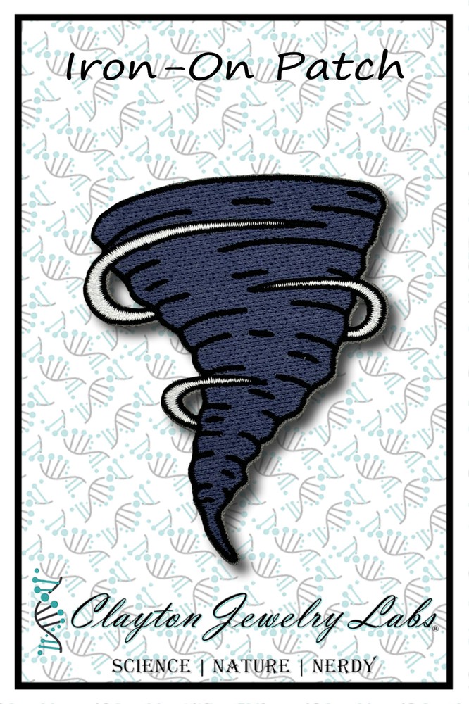Tornado Embroidered Iron-on Patch