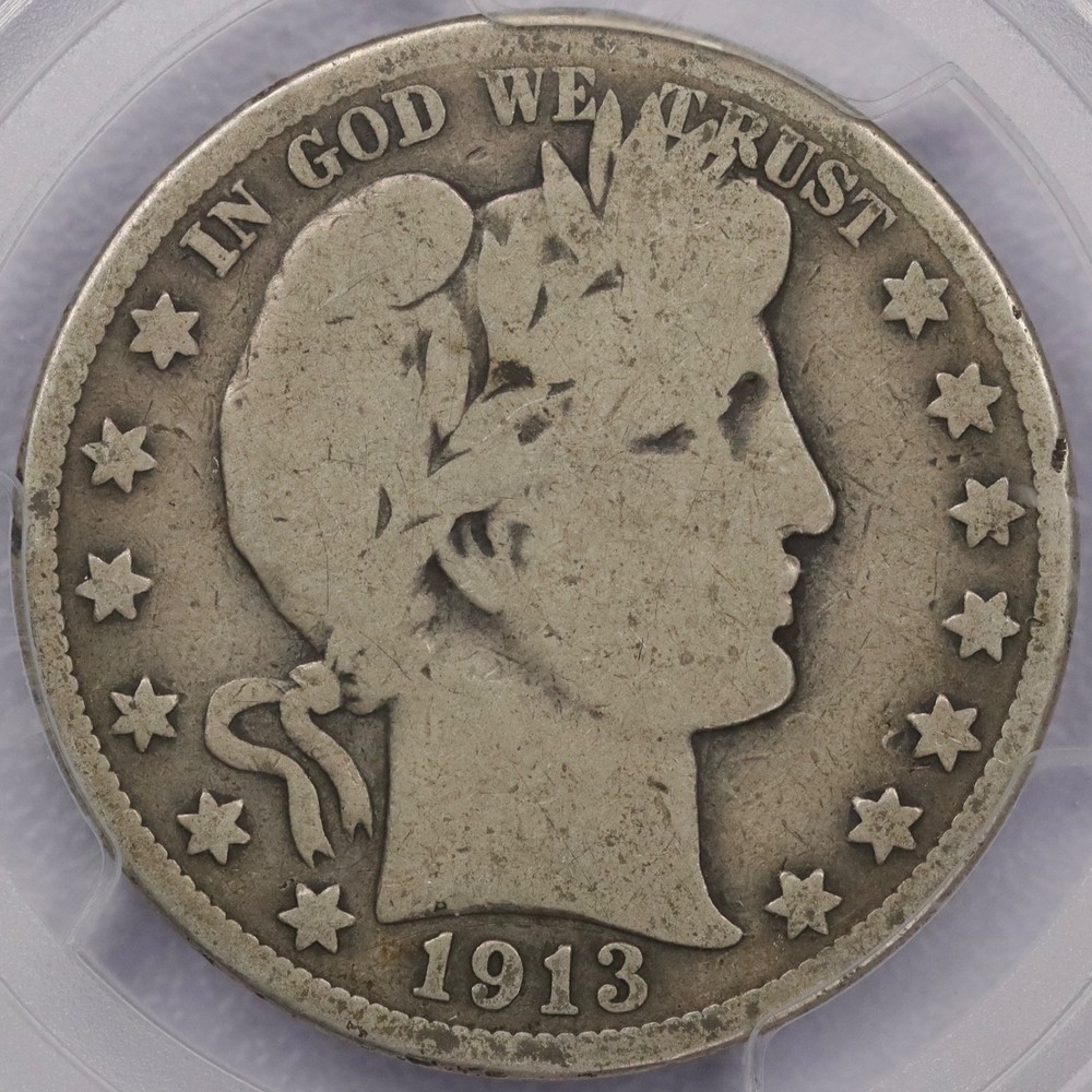 1913 50c Barber Half Dollar - PCGS G 6