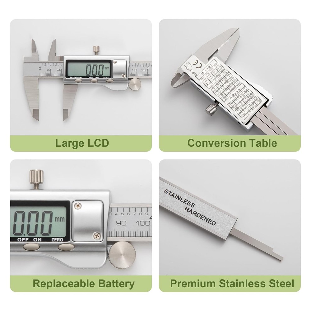 All-Metal Digital Caliper 0-12-inch measuring tool with auto-off function