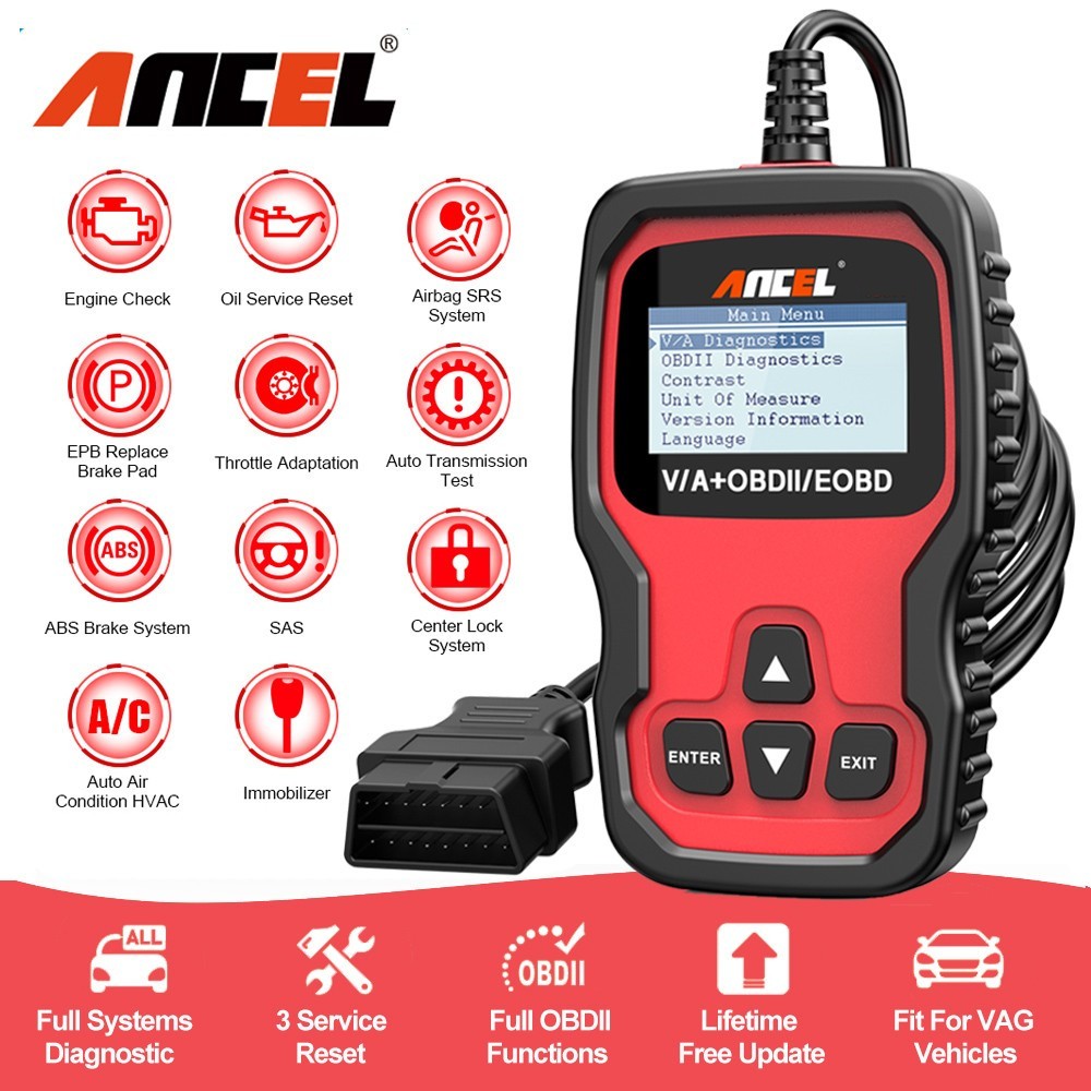 Fit For VW Audi Car Full System OBD2 Scanner Code Reader Scan Tool Oil EPB Reset