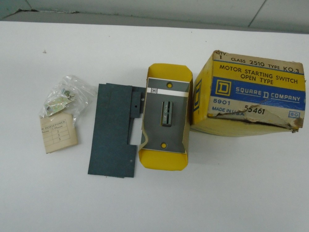 Square D COMPANY CLASS 2510 TYPE KO-3 MOTOR STARTING SWITCH OPEN TYPE W-KEY