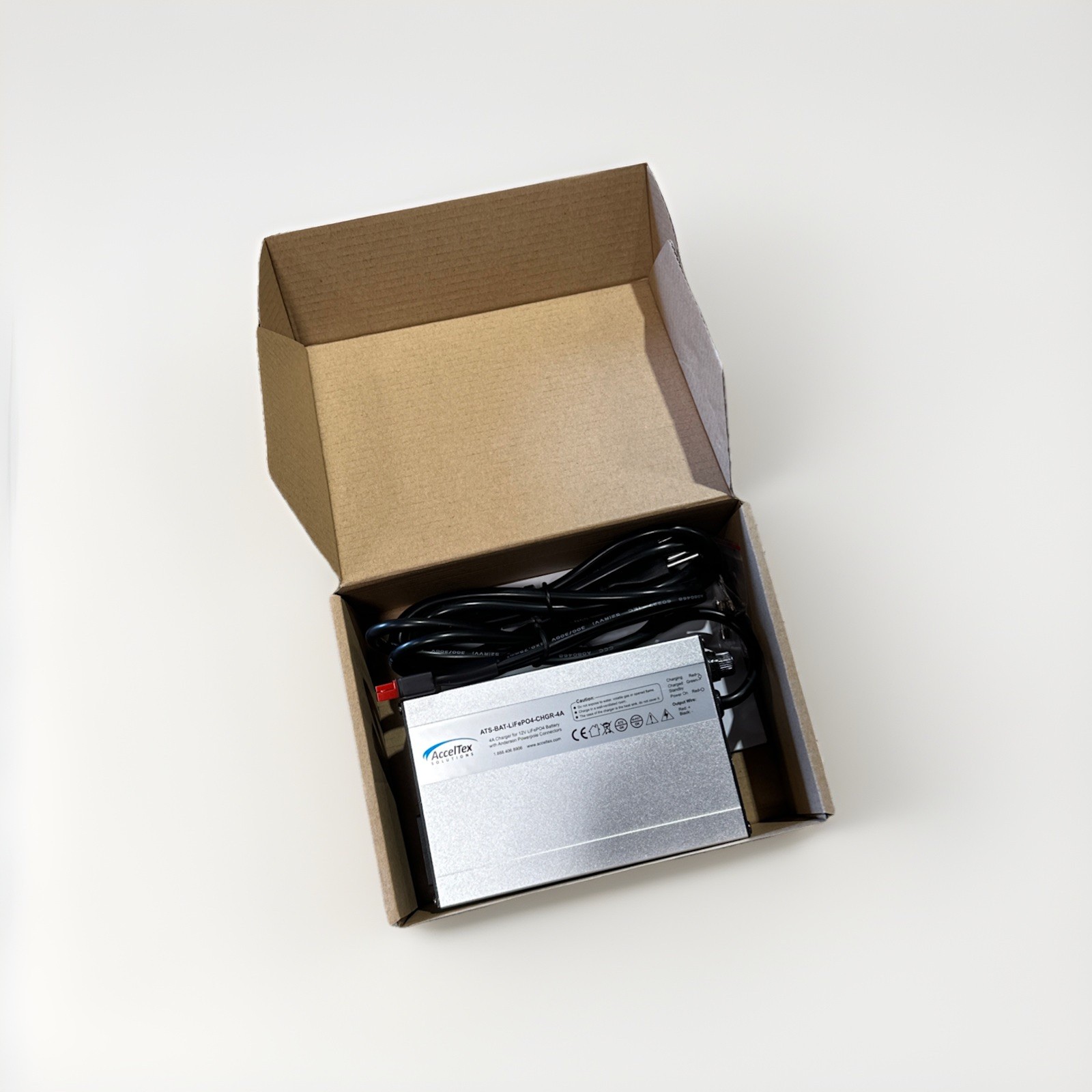 🔴 AccelTex ATS-BAT-LiFePO4-CHGR-4A 12V LiFePO₄ Battery Charger – NEW‼️