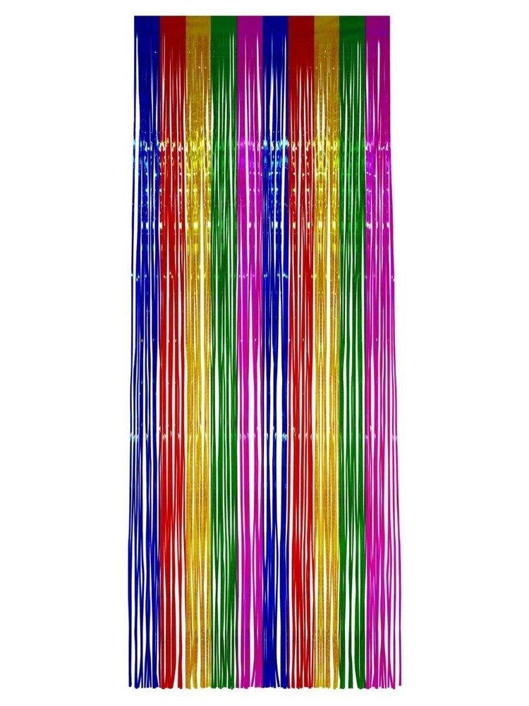Smiffys Shimmer Curtain, Rainbow