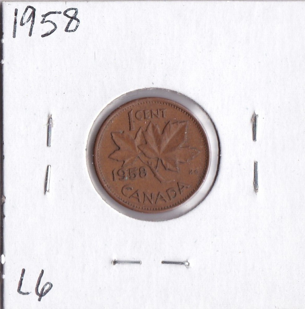 1958 Canadian Cent L6