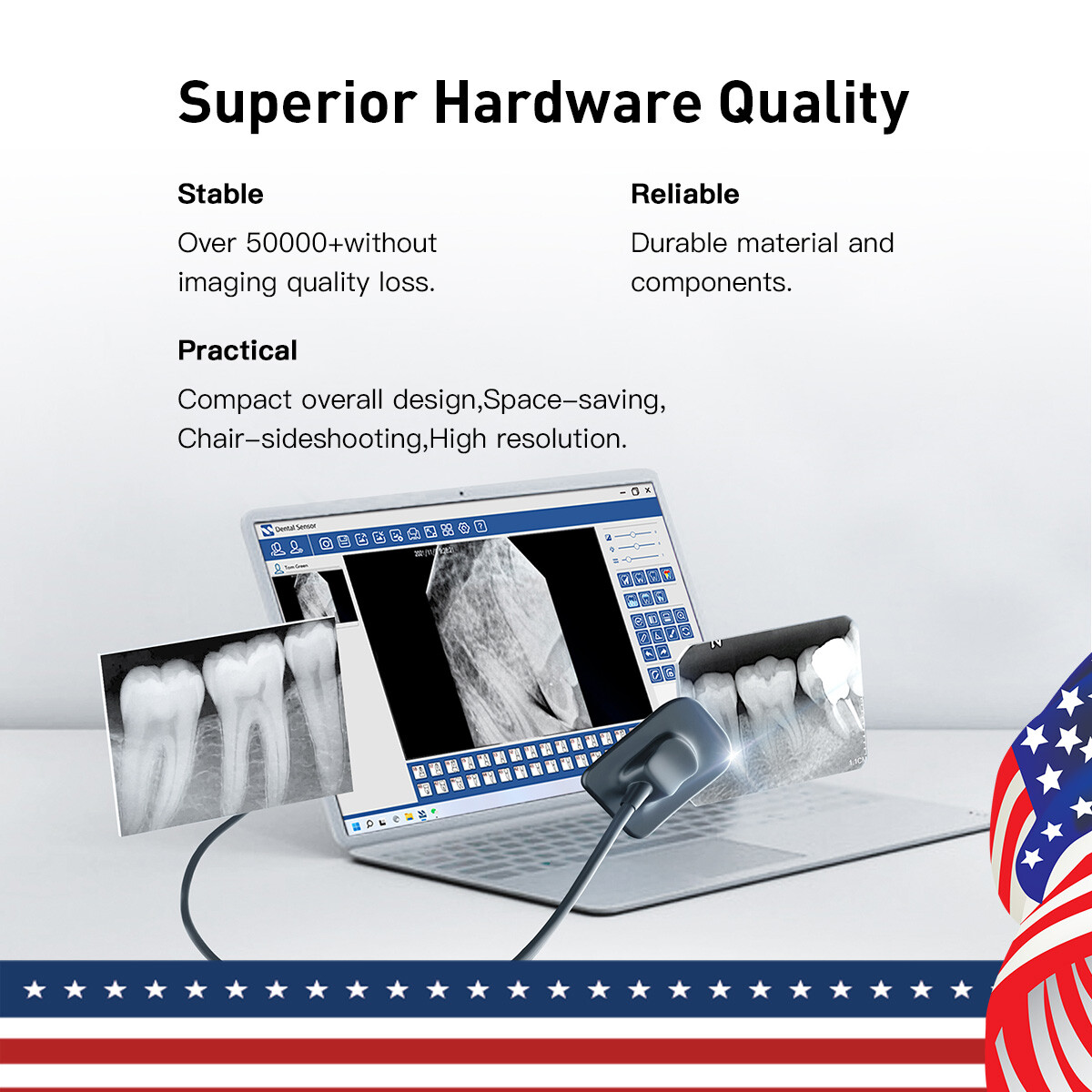 Dental X Portable Unit Ray Machine High Frequency/X Sensor Ray Size 1/2 rx Rayos