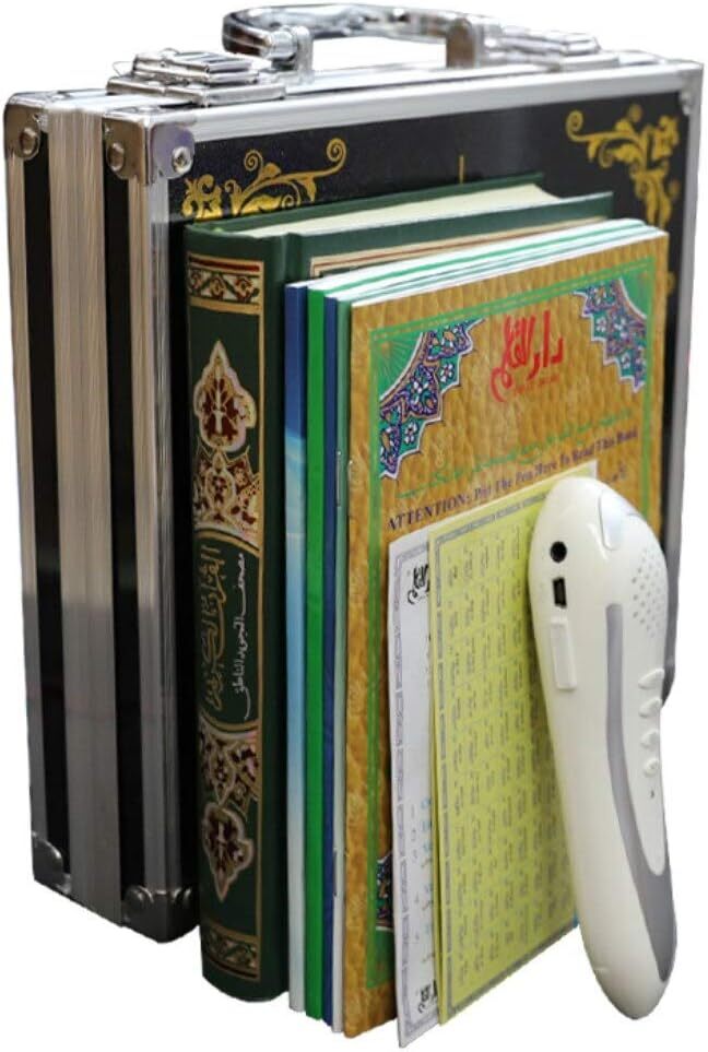 Quran Pen Electronic Book Reader Silver Rechargeable Speaker Learning Set