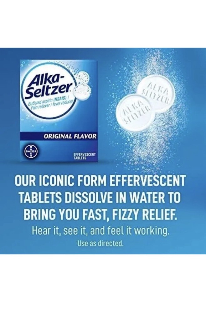 Alka-Seltzer Effervescent Tablets Original 36 Tabs
