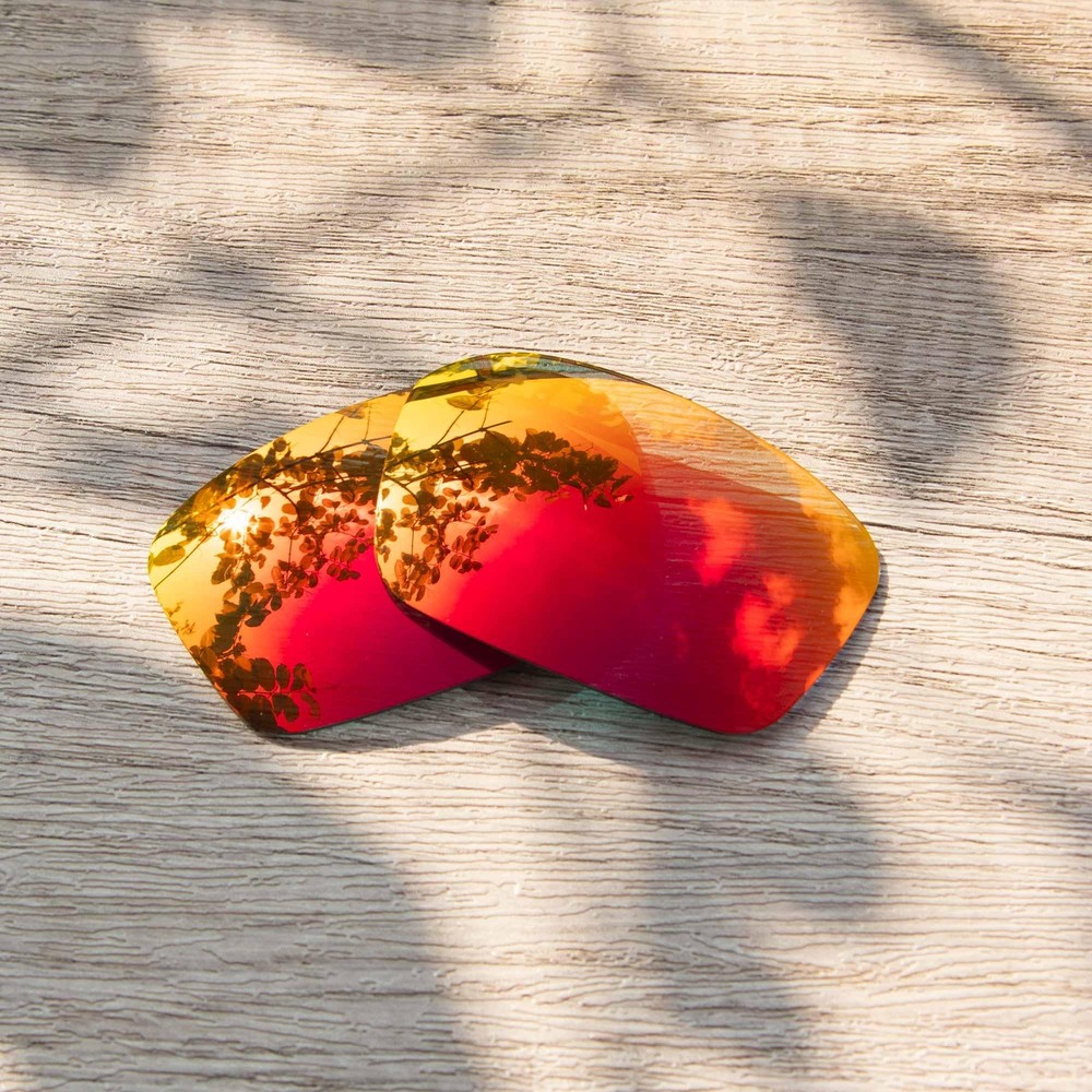 Walleva Fire Red Polarized Replacement Lenses For Oakley Siphon (OO9429)