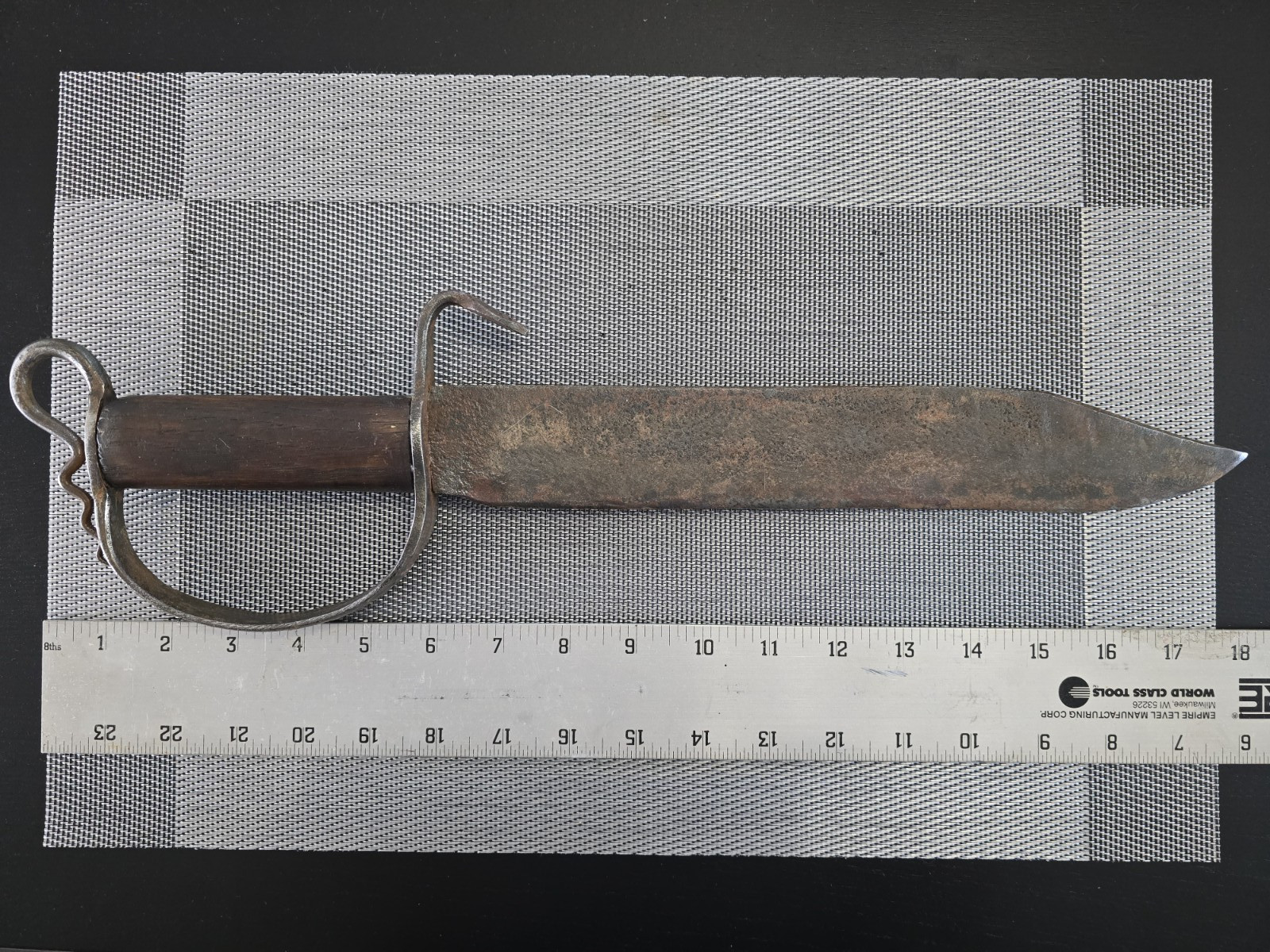 OLD ANTIQUE CONFEDERATE CIVIL WAR ERA SNAKE D GUARD BOWIE KNIFE FREE SHIPPING!!