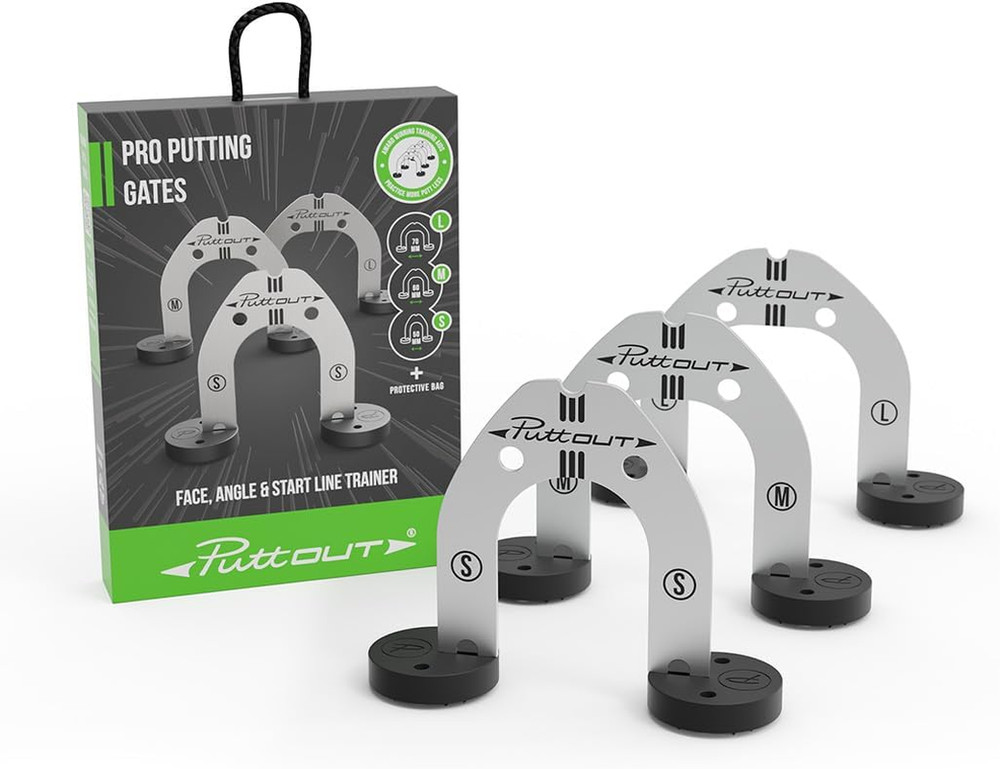 Pro Putting Gates – Golf Training Aid for Face Angle Control with 3 Adjustable G