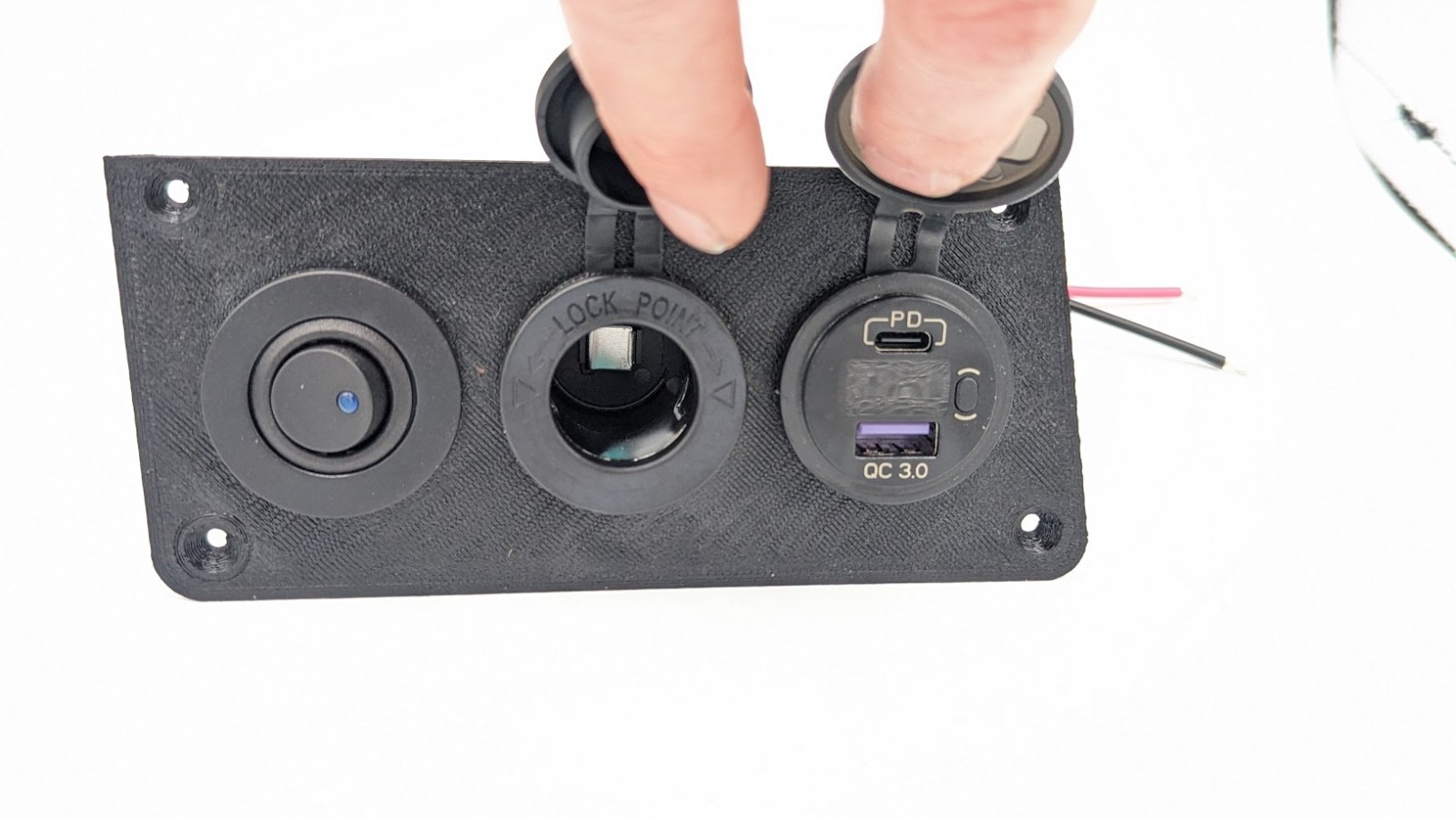 Sequoia rear cargo 12 volt accessory panel (2008-2021)