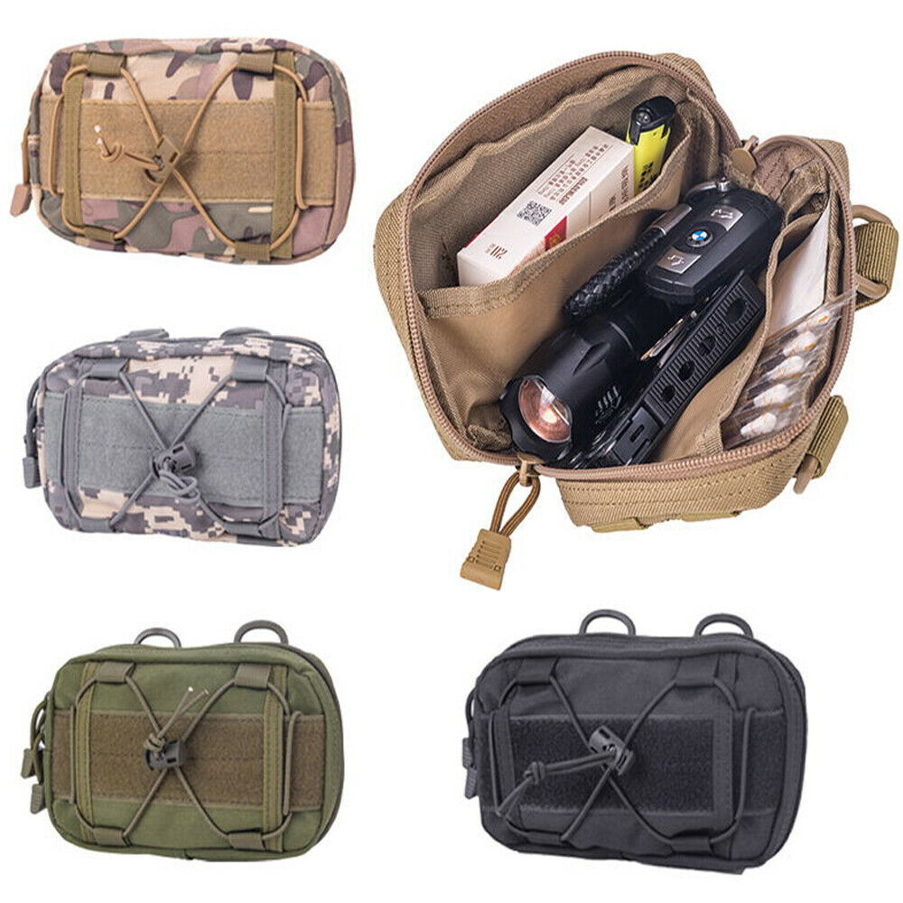 Tactical Molle Horizontal Admin Pouch Compact Utility EDC Organizer Tool Bag US