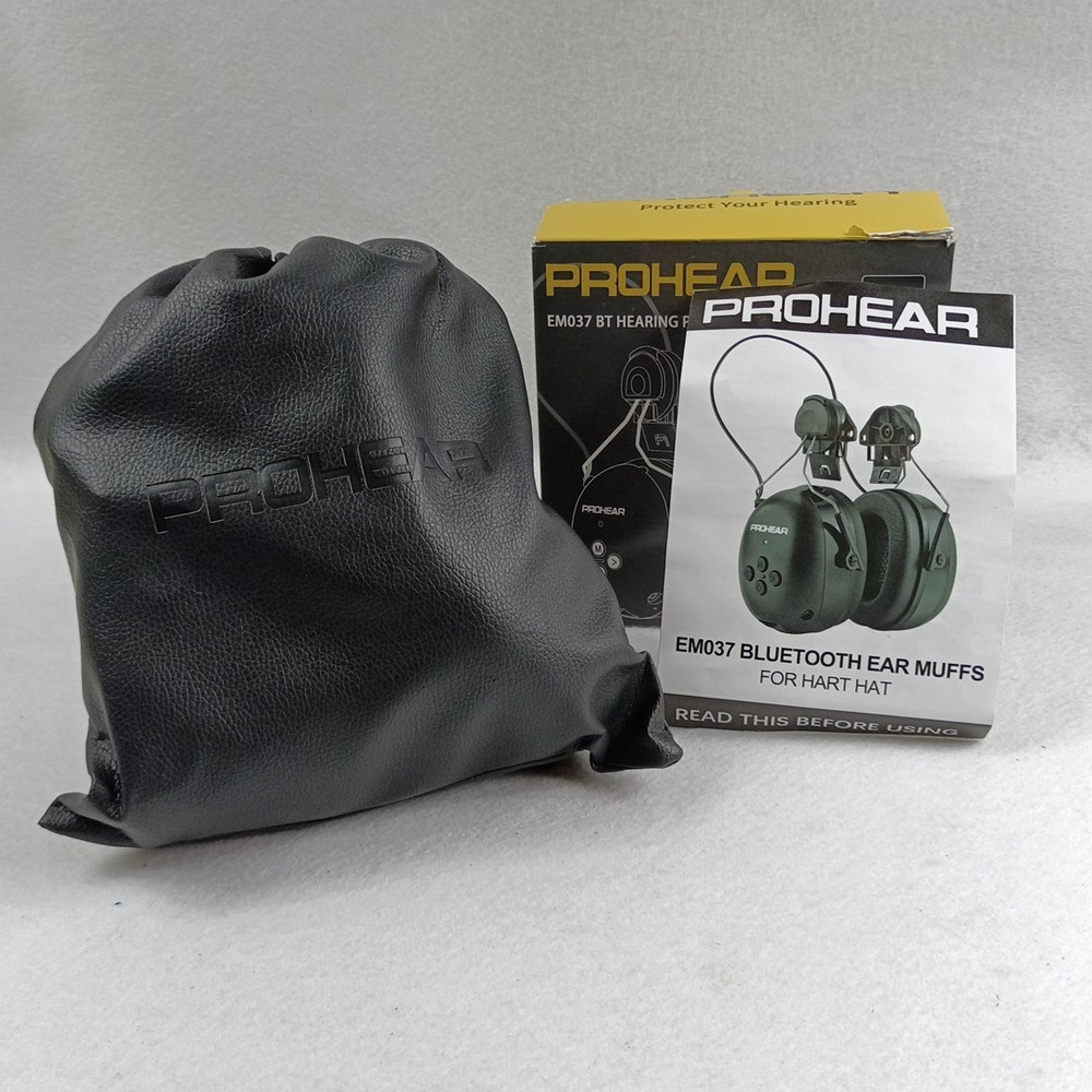 PROHEAR EM037 Bluetooth Hearing Protection Earmuffs NIOB Missing Screw