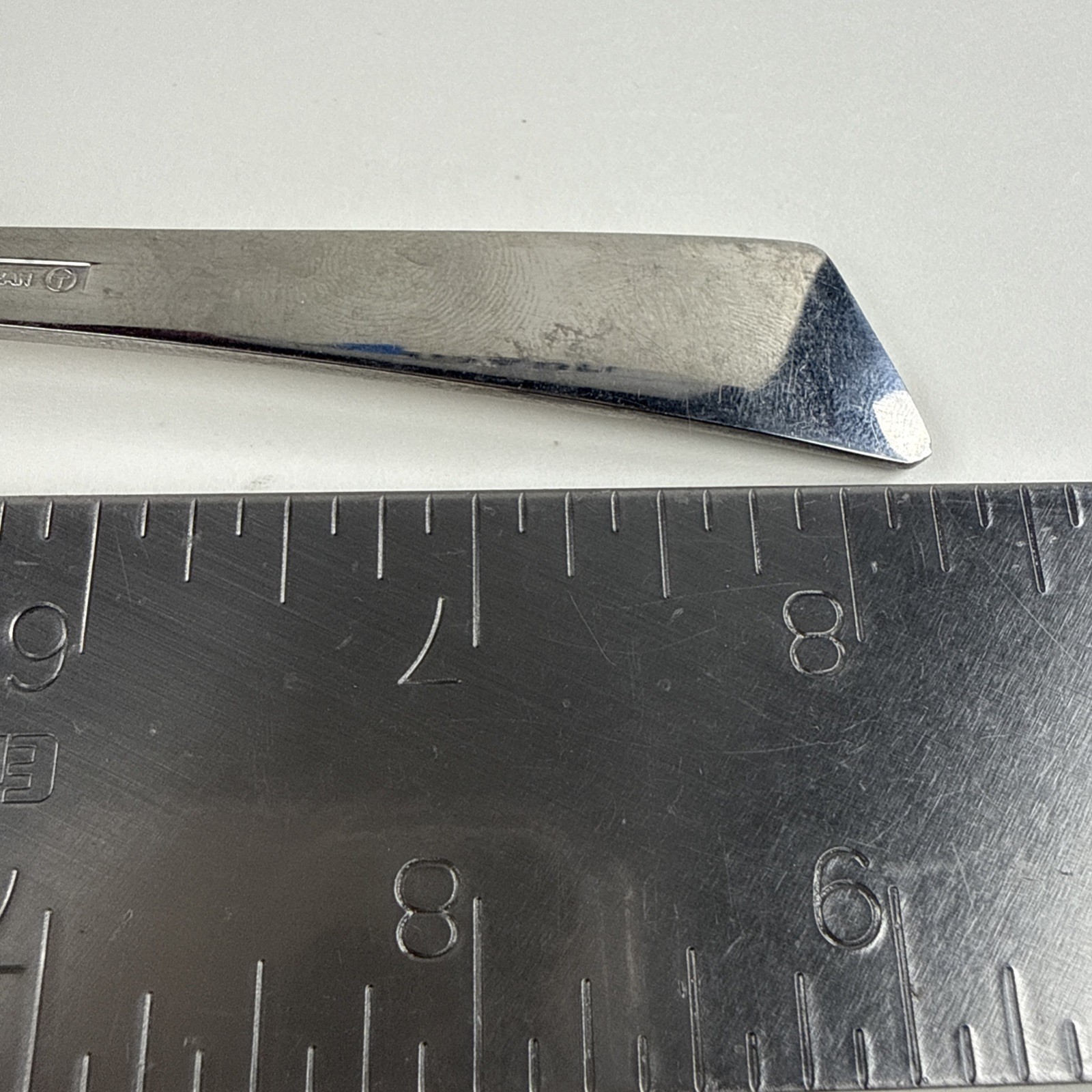 Vtg Stanley Roberts Japan Stainless Steel Serving Set MCM Pierced Spoon Fork 2pc