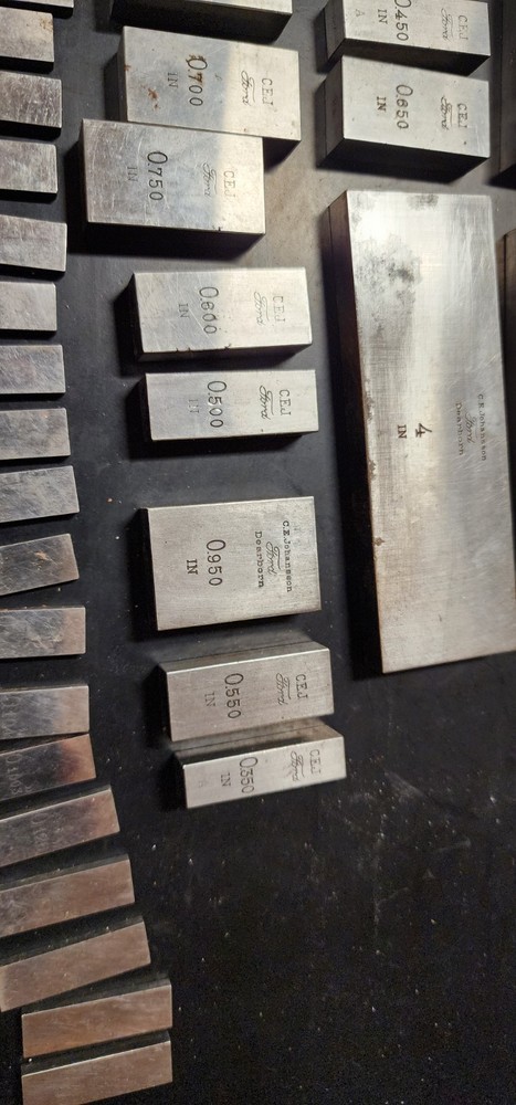 81 Piece C E JOHANSON FORD DEARBORN RECTANGULAR GAGE BLOCKS