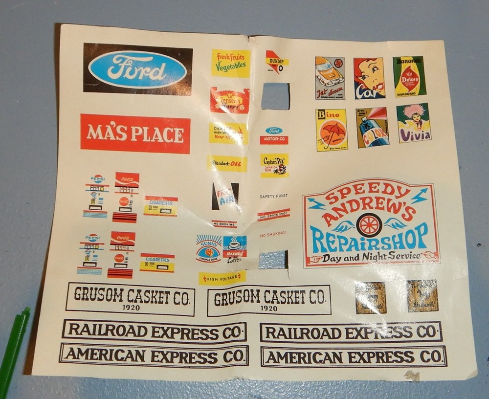 VTG Train Graphics Original Paper Cutouts, Clear Plastic & Plastic Bits & Bobs