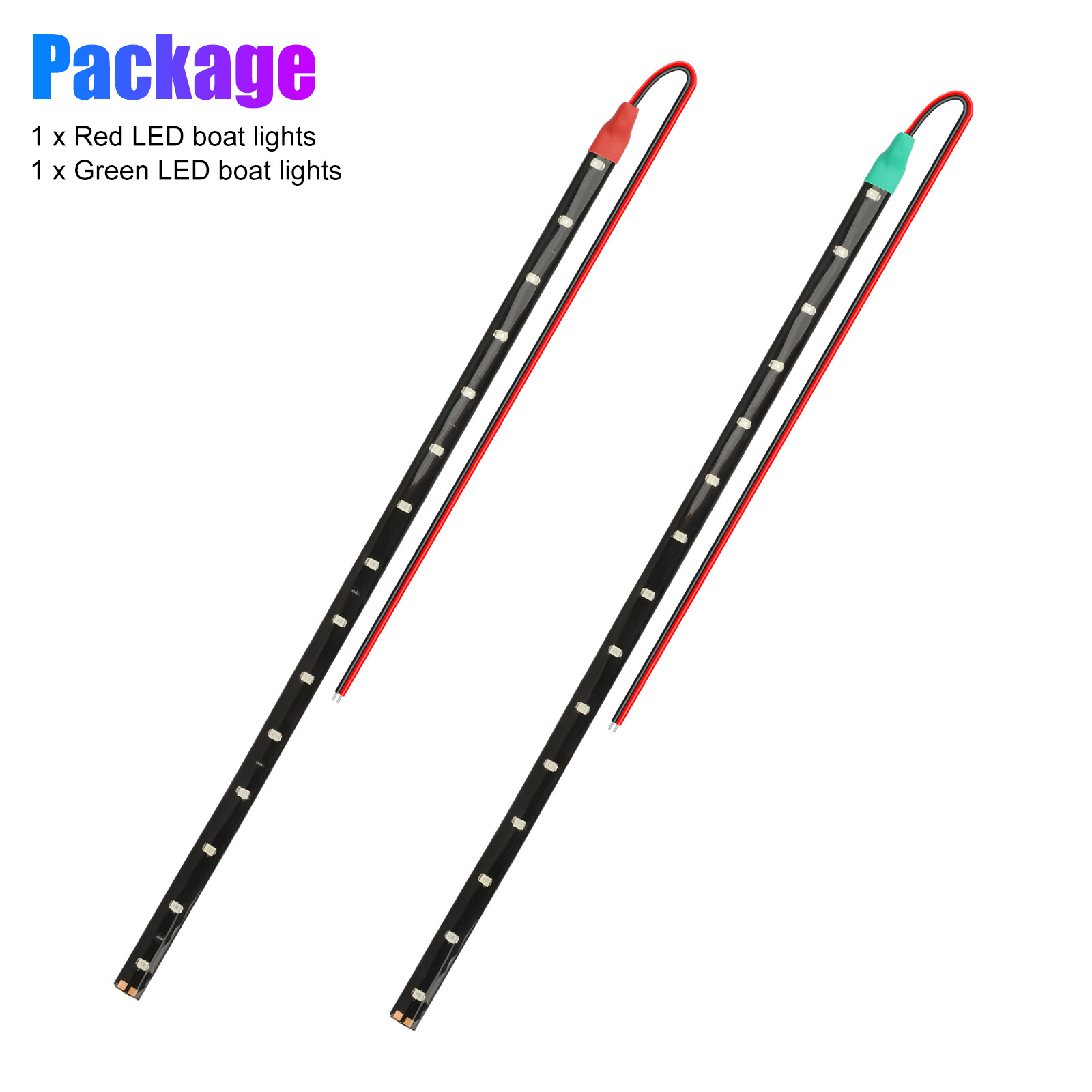 12V Red Green Submersible Navigation Light Waterproof Marine Boat Bow LED Strips