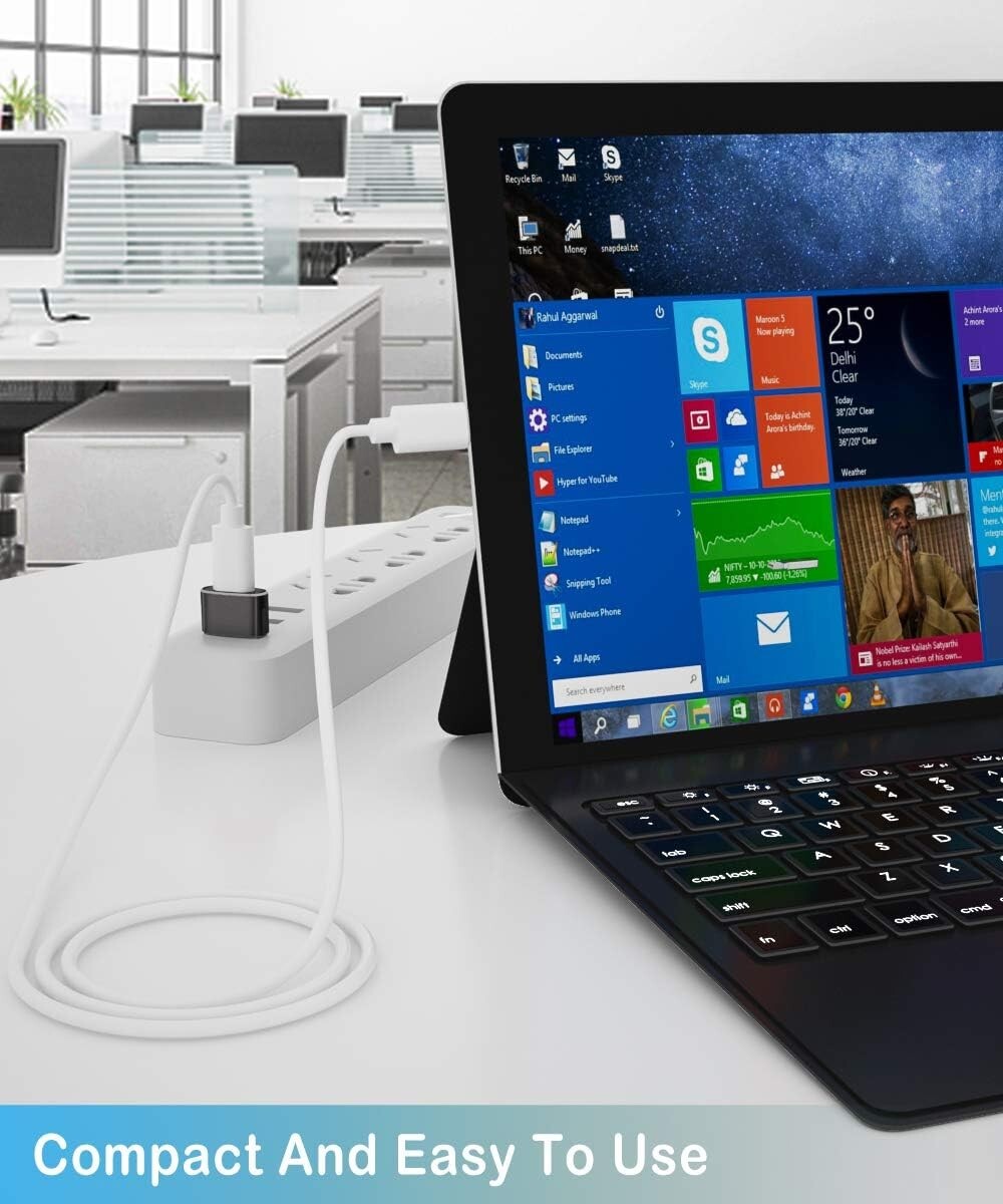 4 PACK USB to USB C Adapter Type-C Female to A Male OTG Converter Car Charger